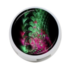 Pink And Green Shapes Make A Pretty Fractal Image 4-port Usb Hub (one Side) by Simbadda