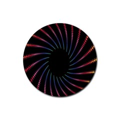 Fractal Black Hole Computer Digital Graphic Rubber Coaster (round)  by Simbadda