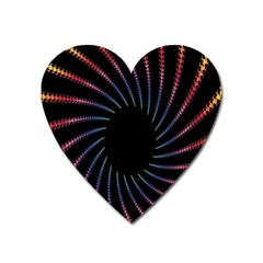 Fractal Black Hole Computer Digital Graphic Heart Magnet by Simbadda