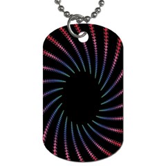 Fractal Black Hole Computer Digital Graphic Dog Tag (one Side) by Simbadda