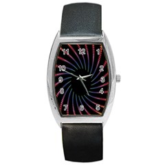 Fractal Black Hole Computer Digital Graphic Barrel Style Metal Watch by Simbadda