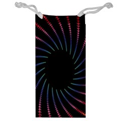 Fractal Black Hole Computer Digital Graphic Jewelry Bag by Simbadda