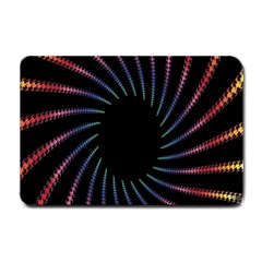 Fractal Black Hole Computer Digital Graphic Small Doormat  by Simbadda