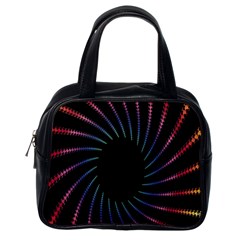 Fractal Black Hole Computer Digital Graphic Classic Handbags (one Side) by Simbadda