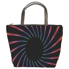 Fractal Black Hole Computer Digital Graphic Bucket Bags by Simbadda