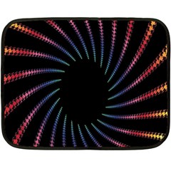 Fractal Black Hole Computer Digital Graphic Double Sided Fleece Blanket (mini)  by Simbadda