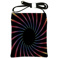 Fractal Black Hole Computer Digital Graphic Shoulder Sling Bags by Simbadda