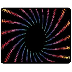 Fractal Black Hole Computer Digital Graphic Fleece Blanket (medium)  by Simbadda