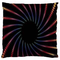 Fractal Black Hole Computer Digital Graphic Large Cushion Case (two Sides) by Simbadda