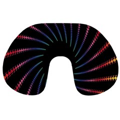 Fractal Black Hole Computer Digital Graphic Travel Neck Pillows by Simbadda