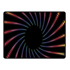 Fractal Black Hole Computer Digital Graphic Double Sided Fleece Blanket (small)  by Simbadda