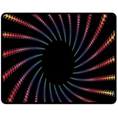 Fractal Black Hole Computer Digital Graphic Double Sided Fleece Blanket (medium)  by Simbadda