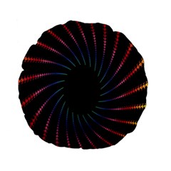 Fractal Black Hole Computer Digital Graphic Standard 15  Premium Flano Round Cushions by Simbadda