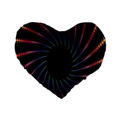 Fractal Black Hole Computer Digital Graphic Standard 16  Premium Flano Heart Shape Cushions by Simbadda