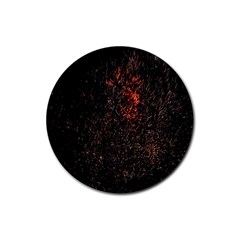 July 4th Fireworks Party Rubber Round Coaster (4 Pack)  by Simbadda