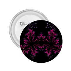 Violet Fractal On Black Background In 3d Glass Frame 2 25  Buttons by Simbadda