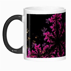 Violet Fractal On Black Background In 3d Glass Frame Morph Mugs by Simbadda