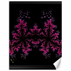 Violet Fractal On Black Background In 3d Glass Frame Canvas 12  X 16   by Simbadda