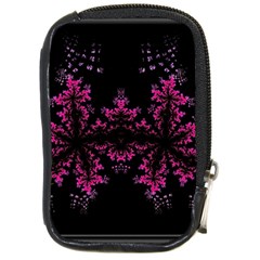 Violet Fractal On Black Background In 3d Glass Frame Compact Camera Cases by Simbadda