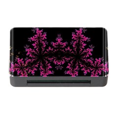 Violet Fractal On Black Background In 3d Glass Frame Memory Card Reader With Cf by Simbadda