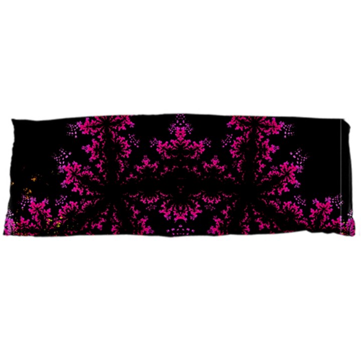 Violet Fractal On Black Background In 3d Glass Frame Body Pillow Case (Dakimakura)