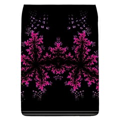 Violet Fractal On Black Background In 3d Glass Frame Flap Covers (s)  by Simbadda