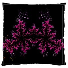 Violet Fractal On Black Background In 3d Glass Frame Standard Flano Cushion Case (two Sides) by Simbadda