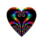 Fractal Drawing Of Phoenix Spirals Heart Magnet Front