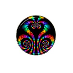 Fractal Drawing Of Phoenix Spirals Hat Clip Ball Marker by Simbadda