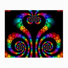 Fractal Drawing Of Phoenix Spirals Small Glasses Cloth (2-side) by Simbadda