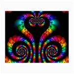 Fractal Drawing Of Phoenix Spirals Small Glasses Cloth (2-Side) Front