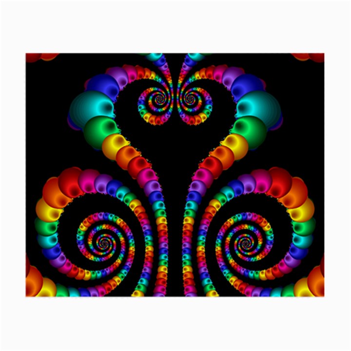 Fractal Drawing Of Phoenix Spirals Small Glasses Cloth (2-Side)