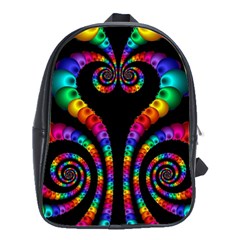 Fractal Drawing Of Phoenix Spirals School Bags(large)  by Simbadda