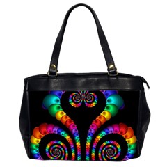 Fractal Drawing Of Phoenix Spirals Office Handbags (2 Sides)  by Simbadda