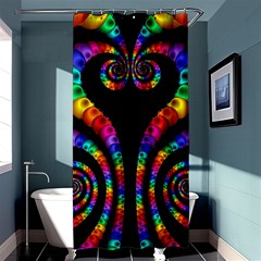 Fractal Drawing Of Phoenix Spirals Shower Curtain 36  X 72  (stall)  by Simbadda