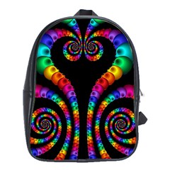 Fractal Drawing Of Phoenix Spirals School Bags (xl)  by Simbadda