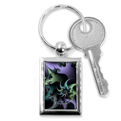 Fractal Image With Sharp Wheels Key Chains (rectangle)  by Simbadda