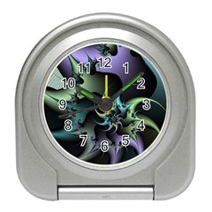 Fractal Image With Sharp Wheels Travel Alarm Clocks by Simbadda