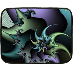 Fractal Image With Sharp Wheels Fleece Blanket (mini) by Simbadda