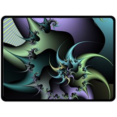 Fractal Image With Sharp Wheels Fleece Blanket (large)  by Simbadda