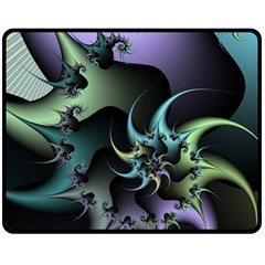 Fractal Image With Sharp Wheels Fleece Blanket (medium)  by Simbadda