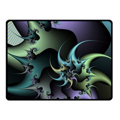 Fractal Image With Sharp Wheels Fleece Blanket (small) by Simbadda