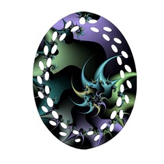 Fractal Image With Sharp Wheels Ornament (oval Filigree)