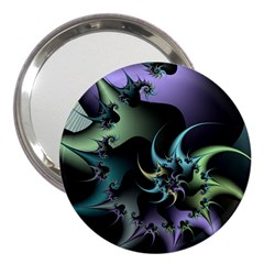 Fractal Image With Sharp Wheels 3  Handbag Mirrors