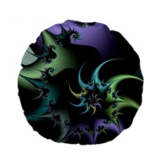 Fractal Image With Sharp Wheels Standard 15  Premium Round Cushions by Simbadda