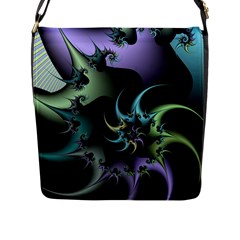 Fractal Image With Sharp Wheels Flap Messenger Bag (l)  by Simbadda