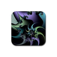 Fractal Image With Sharp Wheels Rubber Coaster (square)  by Simbadda