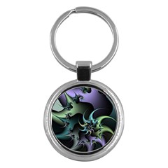 Fractal Image With Sharp Wheels Key Chains (round)  by Simbadda