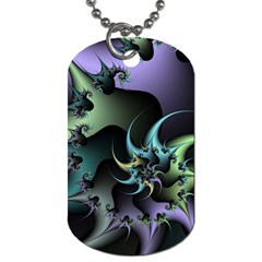 Fractal Image With Sharp Wheels Dog Tag (one Side) by Simbadda