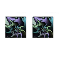 Fractal Image With Sharp Wheels Cufflinks (square) by Simbadda